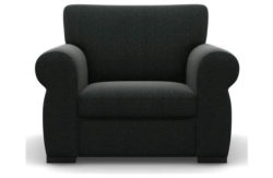 Heart of House Chloe Tweed Fabric Chair - Charcoal